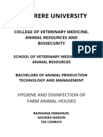Hygiene and Disinfection of Farm Animal Houses