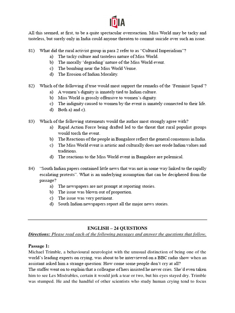 Mock Test 7 - September 2023. | PDF | Taliban | Afghanistan