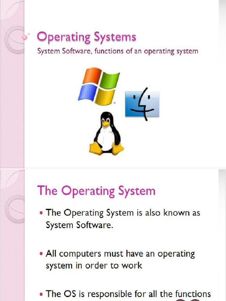 Role of Operating System | PDF