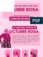 Presentación Octubre Rosa Cáncer de Mama Ilustrado Rosa
