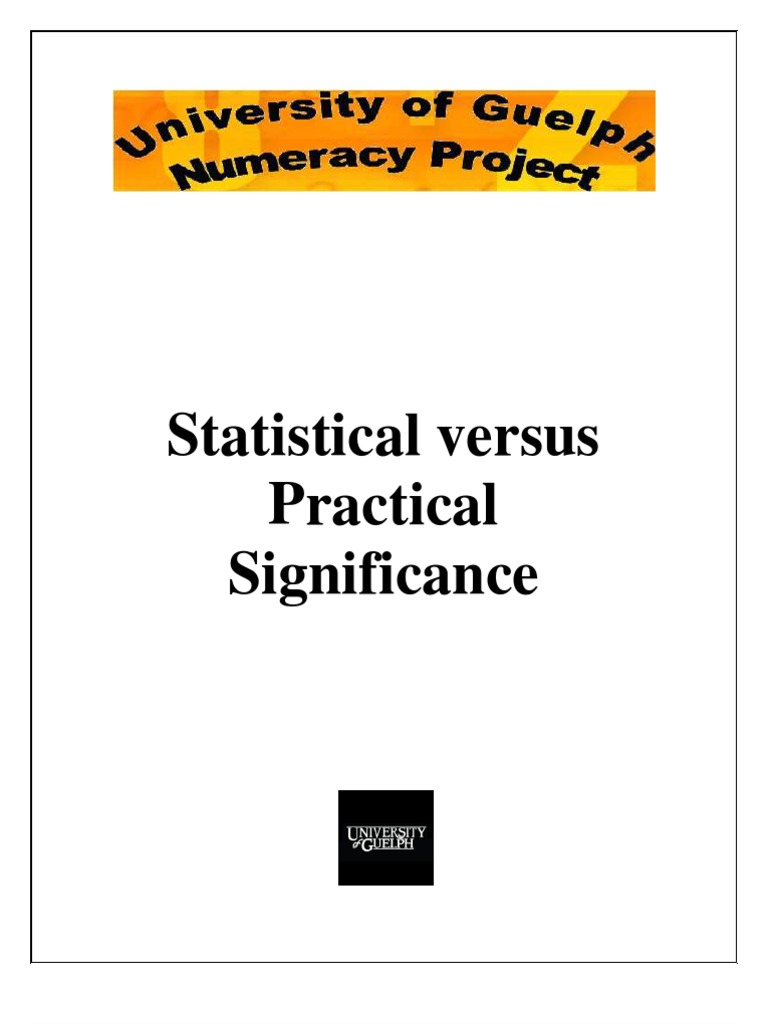 Statistical vs Practical Significance | PDF | Statistical Significance ...