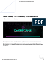 Stage Lighting 101 Guide - Everything You Need To Know