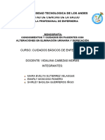 Alteraciones Del Sistema Urinario y Defecacion