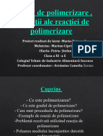 Reacția de Polimerizare