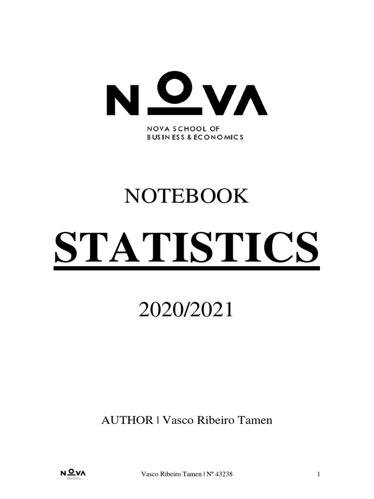 Sebenta Statistics Vasco Tamen | PDF