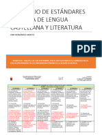 Itinerario de Estándares Del Área de Lengua Castellana y Literatura