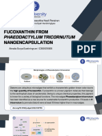Fucoxanthin From Phaeodactylum Tricornutum Nanoencapsulation