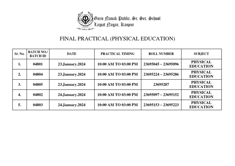 FINAL PRACTICAL PHYSICAL EDUCATION | PDF