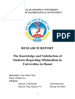 The Knowledge and Satisfaction of Students Regarding Minimalism in Universities in Hanoi