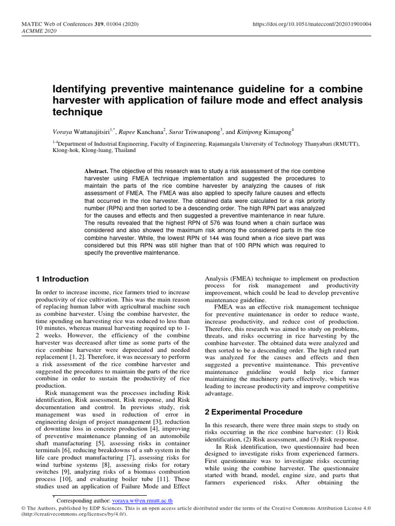 Identifying Preventive Maintenance Guide | Download Free PDF | Risk ...