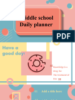 Middle School Daily Planner