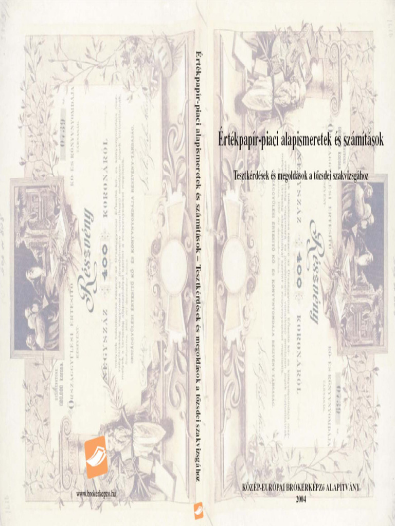 Értékpapír Piaci Ismeretek | PDF