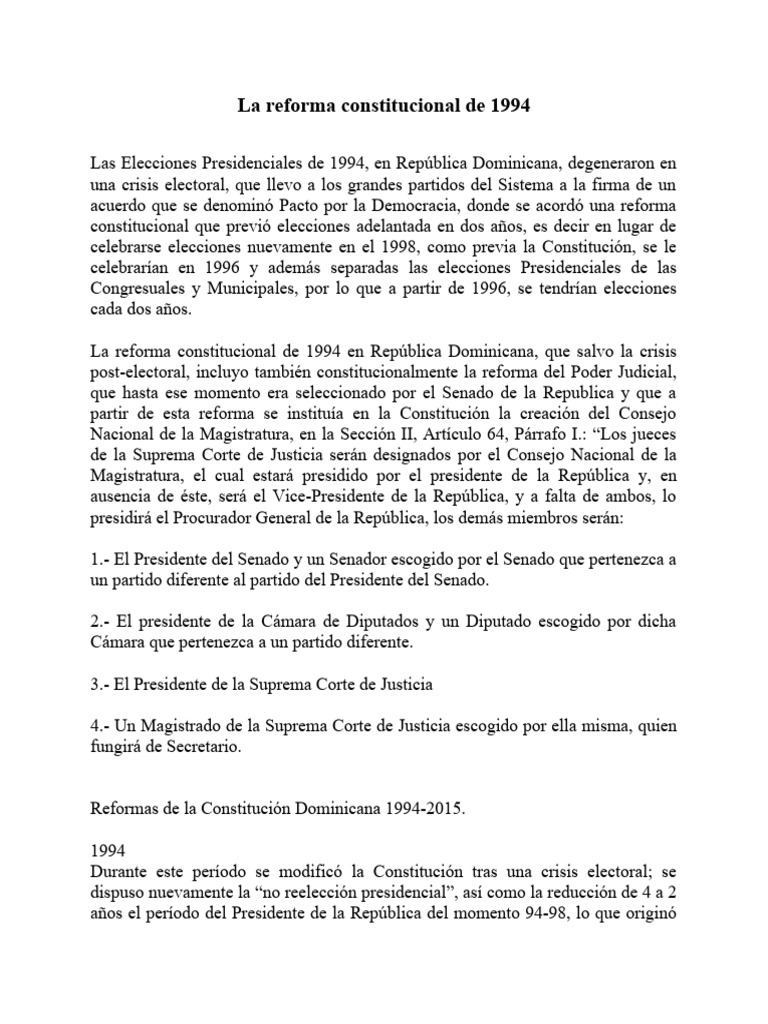 La Reforma Constitucional de 1994 | PDF | Responsabilidad | Gobierno