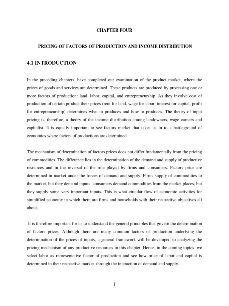 Theory Of Factor Pricing Pdf Notes