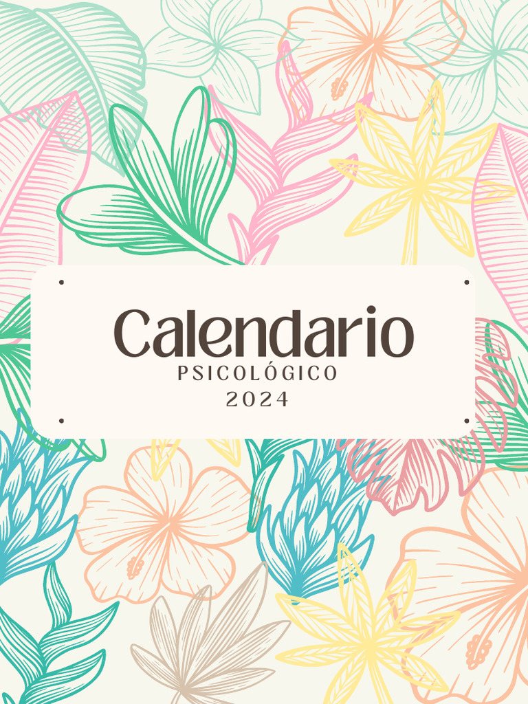 Calendario Psicologico 2024 PDF Causas de la muerte