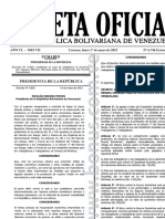 Gaceta Oficial 6746 Del Año 2023 Vigente