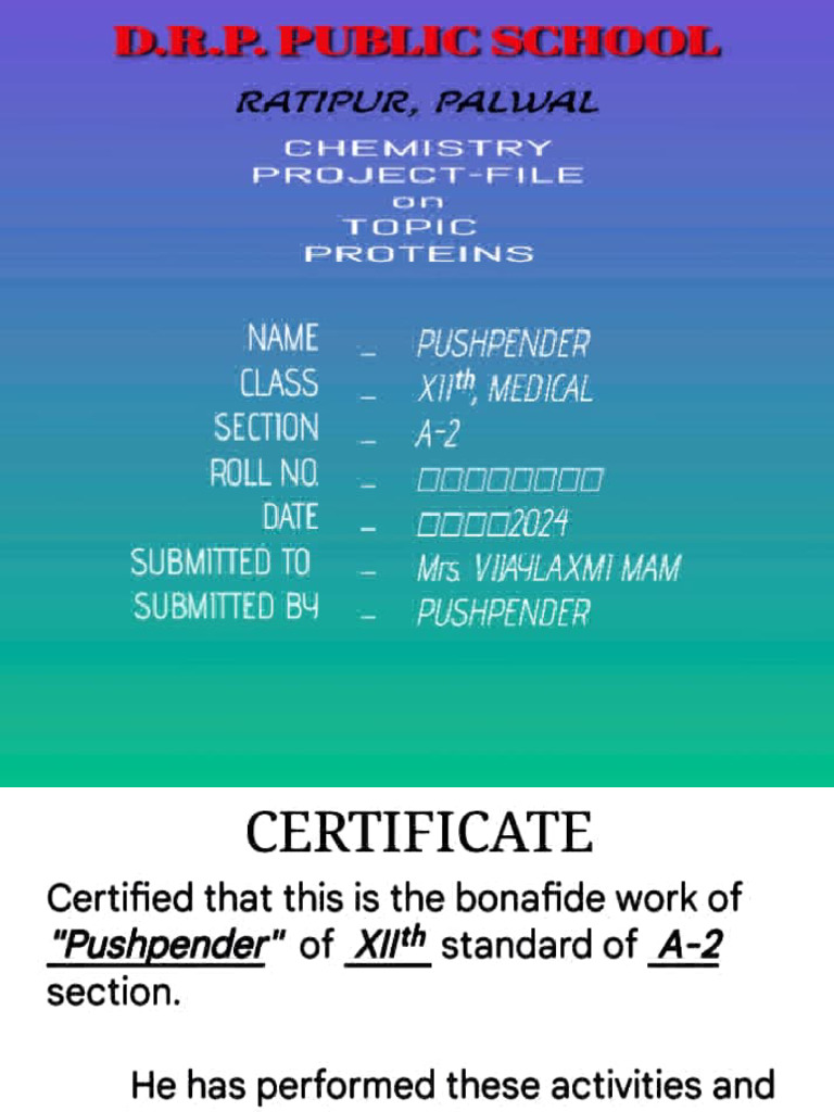 Project File Chemistry | Download Free PDF | Proteins | Acid