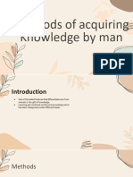 Methods of Acquiring Knowledge by Man