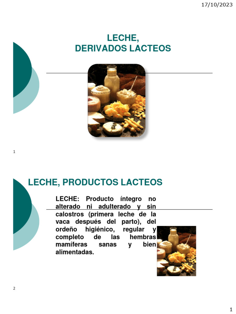 Introducción a la Leche y Lácteos | PDF | Leche | Lípido