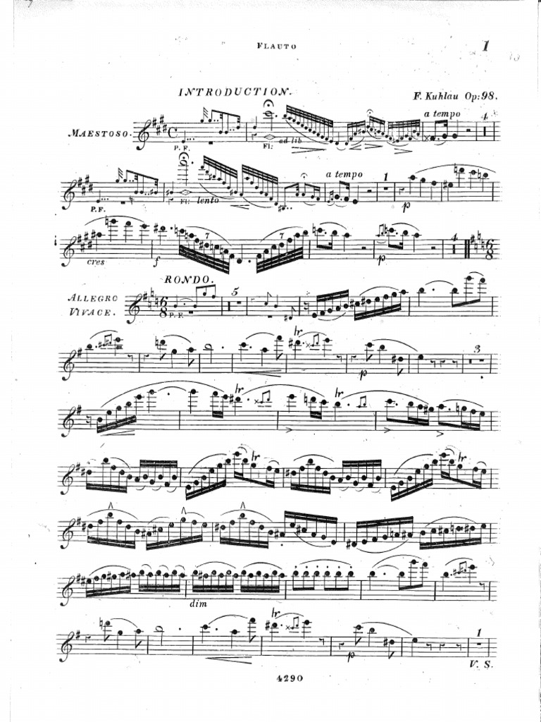 Kuhlau Rondo - Flute | PDF