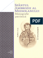 (Ștefan Zară) Sfântul Ambrozie Al Mediolanului. Monografie Patristică