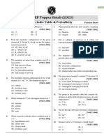 Periodic Table & Periodicity - Practice Sheet - (NSEC)