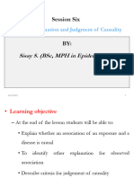 Session Six Evidence Evaluation & Causality