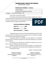 Comunicado Interno - 07-2024 - NOVA CONTA DE CAPTAÇÃO SETOR 2