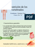 La Nutrición de Los Vertebrados