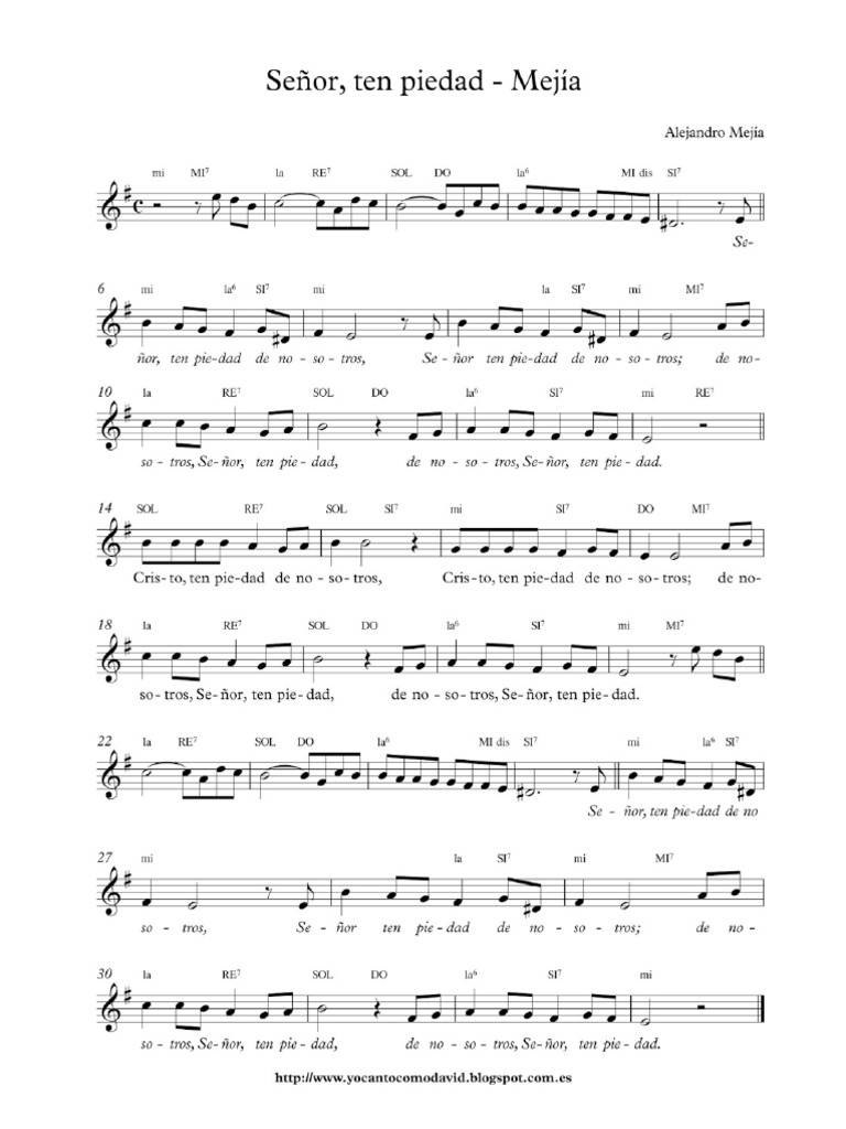 Señor, Ten Piedad - Mejía | PDF
