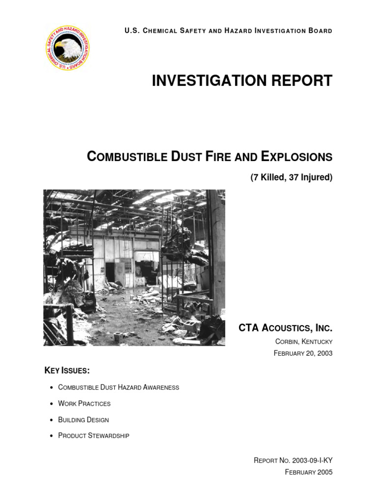 CSB CTA Investigation Report | PDF | Fiberglass | Combustion