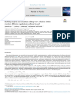 Stability Analysis and Consistent Solitary Wave Solutions For - 2023 - Results I