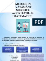 !metode de Învățământ Specifice Activităților Matematice