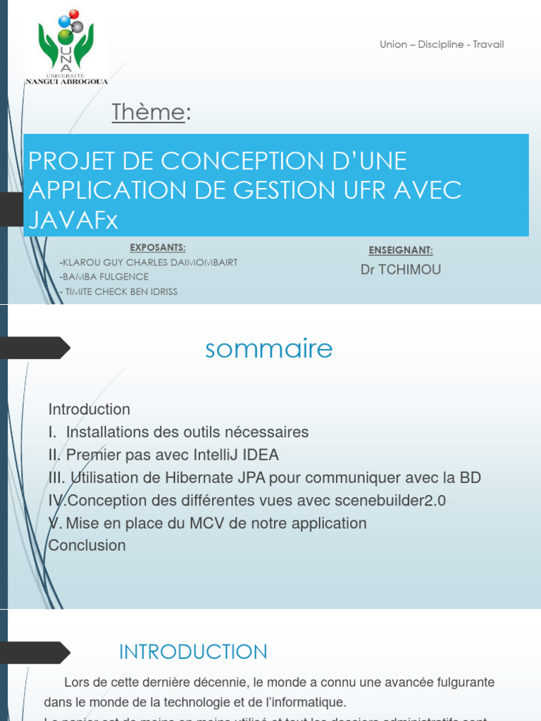 Application de Gestion UFR avec JavaFx | PDF | Java (Langage de ...