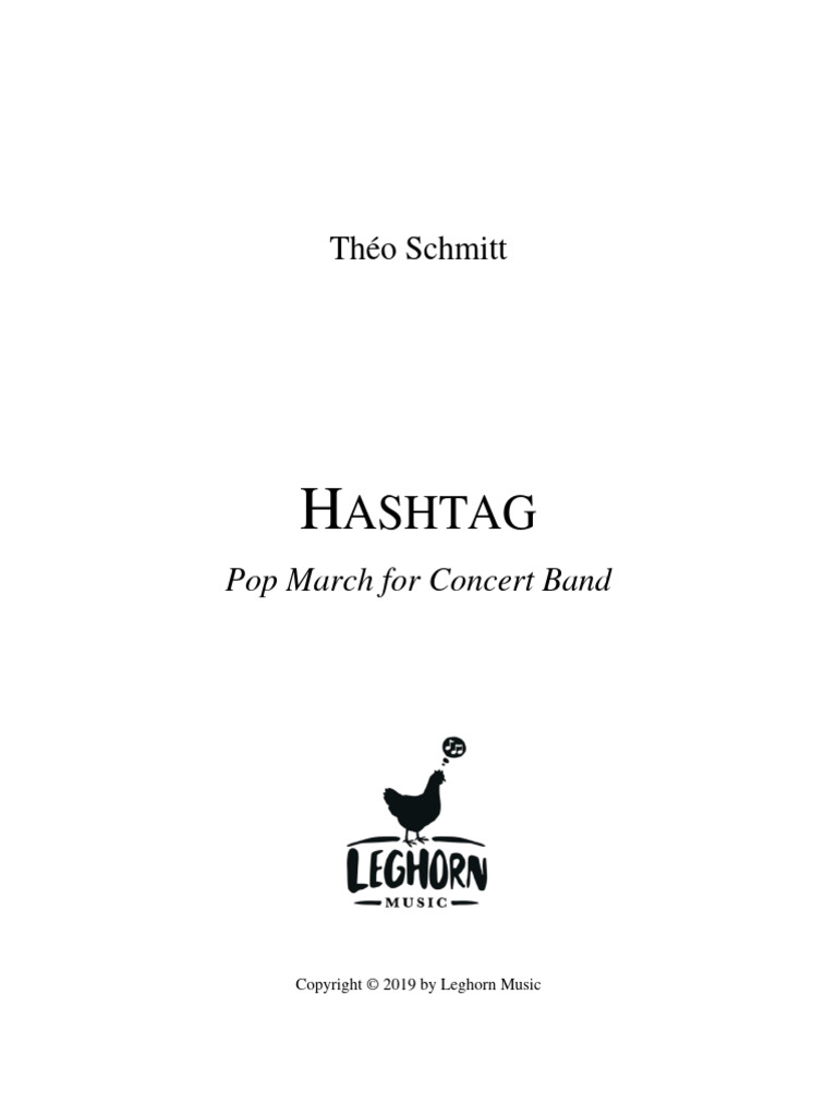 Hashtag - Full Score Concert Band - Watermark | PDF | Bois (musique ...