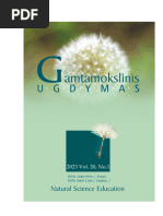 GAMTAMOKSLINIS UGDYMAS / NATURAL SCIENCE EDUCATION, Vol. 20, No. 1, 2023