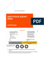 Sustitutos de Azúcar y Grasa