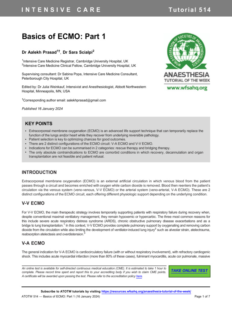 Basics of ecmo pdf causes of death organ anatomy 