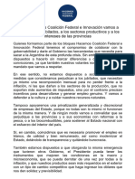 Comunicado Hacemos Coalición Federal e Innovación Federal