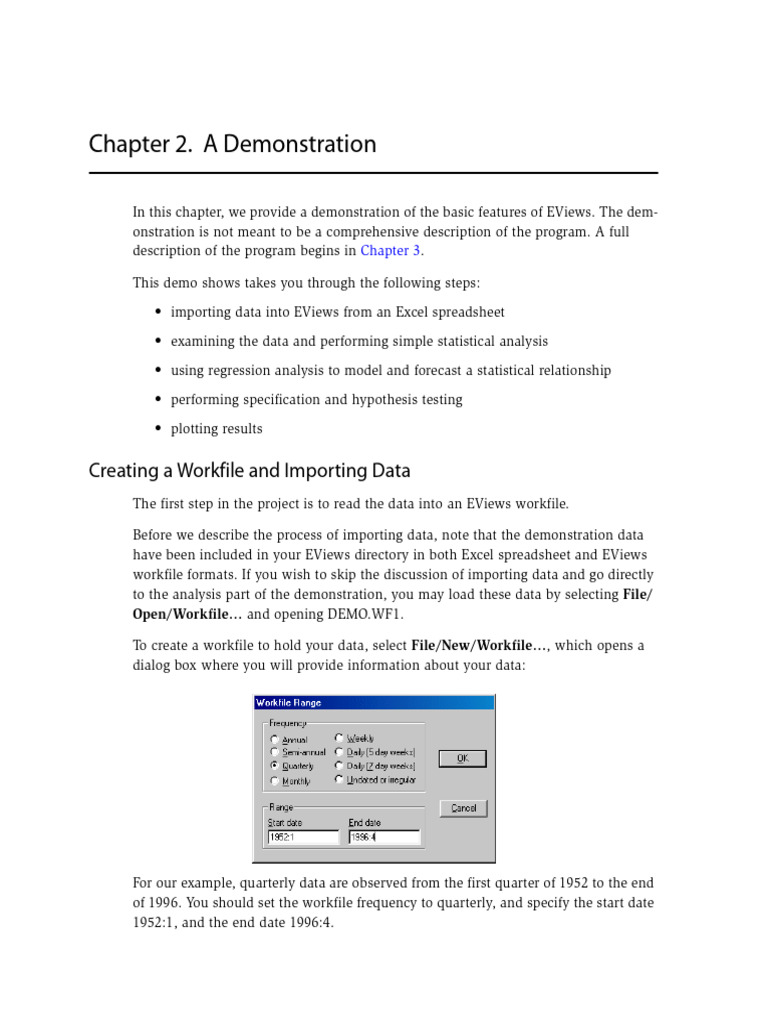Eviews Les Bases Pdf Coefficient Of Determination Autocorrelation