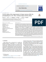 Acta Materialia 155 (2018) VC in Fe MN Si Shape Memory Steels