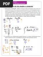 Exercícios Resolvidos de Regra de Três Composta | PDF