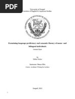 Examining language proficiency with the use of semantic fluency of mono, -and bilingual individuals