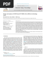 Design and Analysis of CMOS Based 6T SRAM Cell at Different Technology