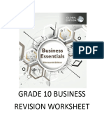 Revision For Business Final Work Sheet