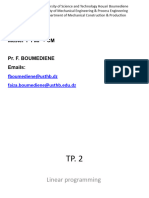 TP: Optimization Master 1 FMP + CM: Fboumediene@usthb - DZ Faiza - Boumediene@usthb - Edu.dz