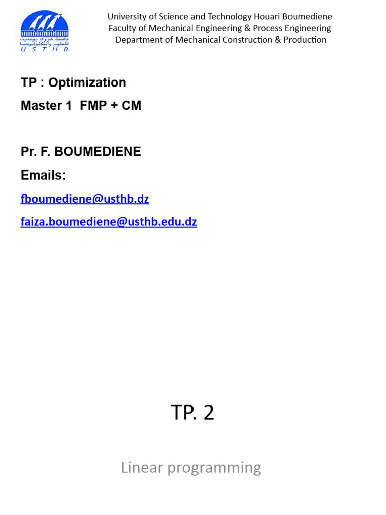 Linear Programming with Matlab Guide | PDF | Linear Programming ...