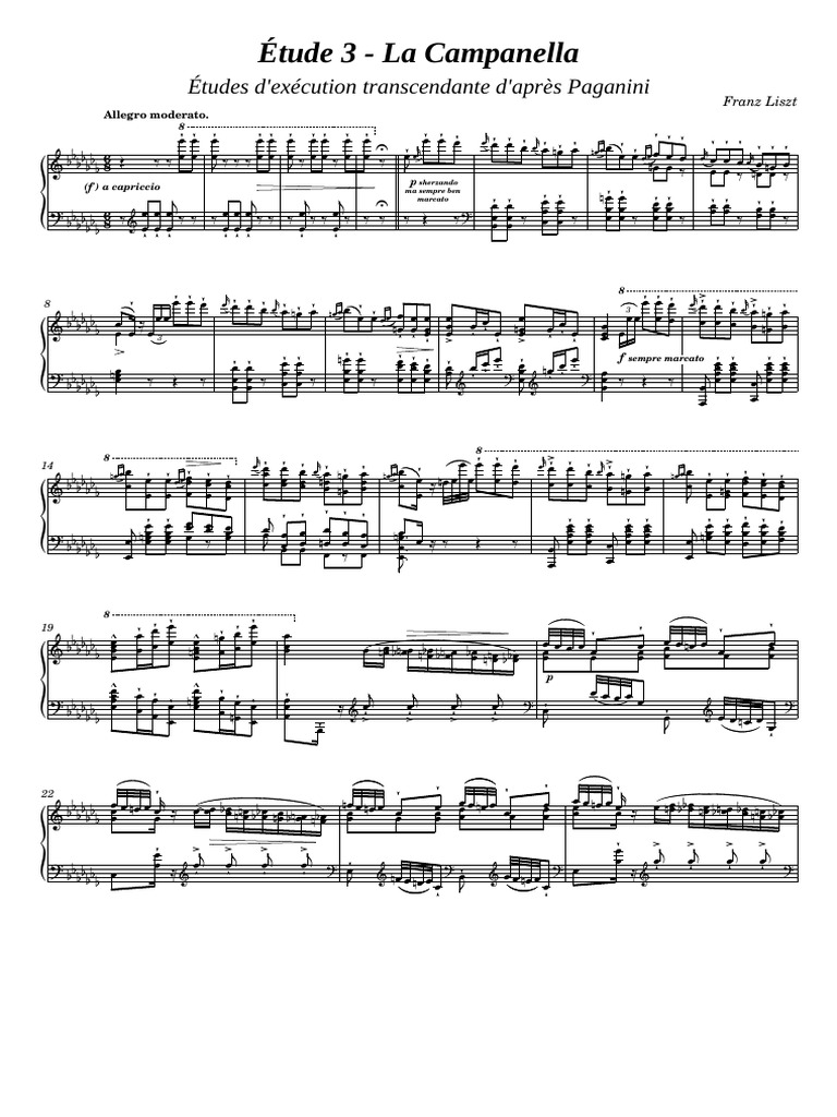 La Campanella 1838 Version Pdf Musicology Musical Compositions