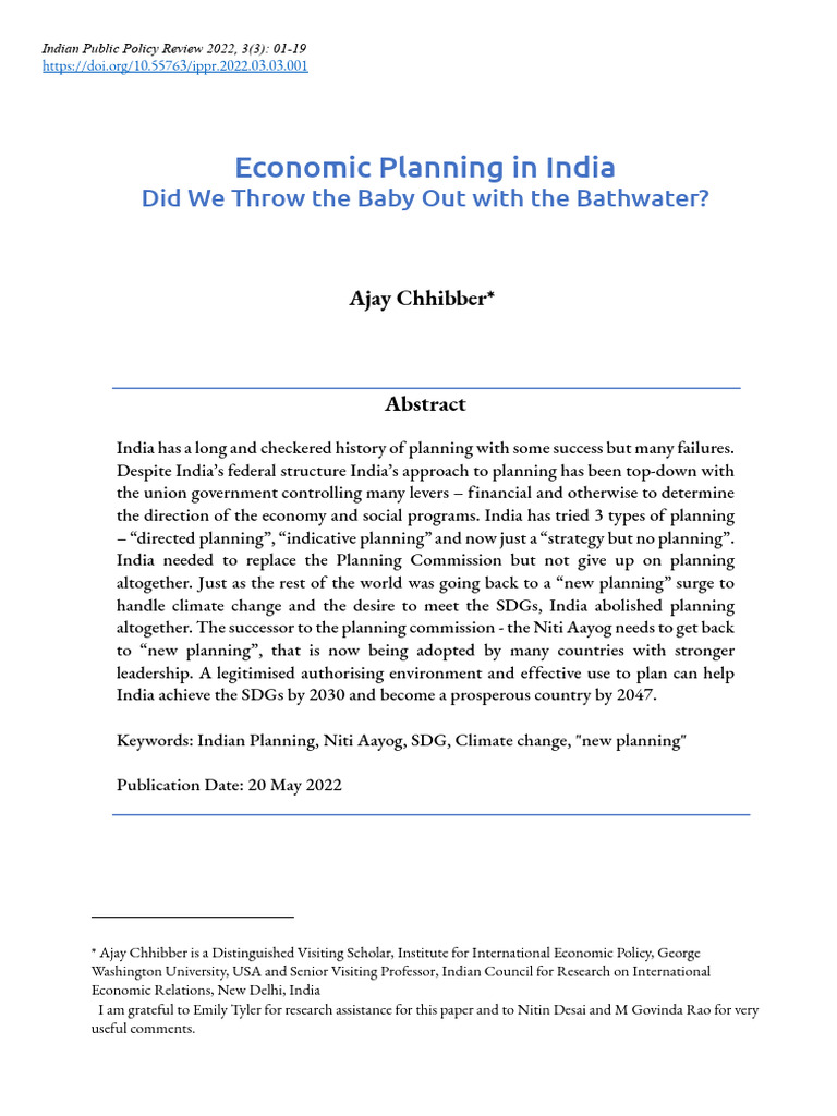 Chhibber+Economic+Planning+in+India PDF