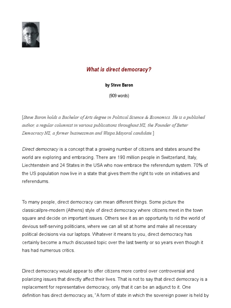 Understanding Direct Democracy | PDF | Initiative | Democracy
